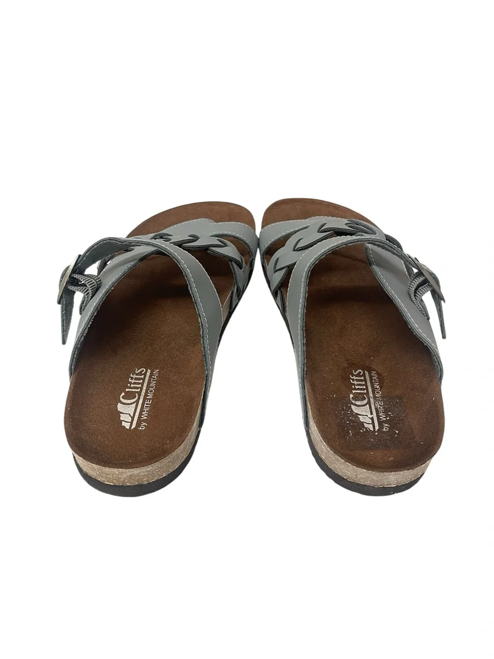 Cliffs by White Mountain Women's Blue/ Grey Braided Slide Sandals. (NWOT)
